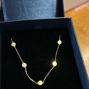 Elegant 10k Gold Bracelet with Disc Accents